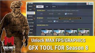 How to Unlock Max Fps Graphics | GFX TOOL for Call of Duty Mobile Season 8