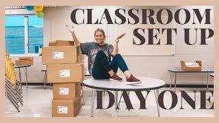 CLASSROOM SET UP DAY 1 | VLOG | 2nd Grade Teacher