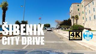 Driving in Šibenik, Croatia, City Center in 4K UHD