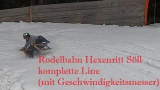 Rodelbahn Hexenritt Söll komplette Line (mit Geschwindigkeitsmesser)