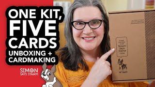 Let's unbox the latest card kit from @SimonSaysStamp and make FIVE cards!