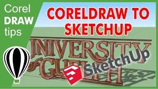 Coreldraw export to a working file in Sketchup