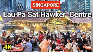 Street Food Singapore 2023 | Lau Pa Sat Singapore | Singapore Biggest Hawker Centre | Satay Street