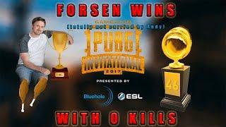 Forsen WINS PUBG Invitational 2017 WITH 0 KILLS!