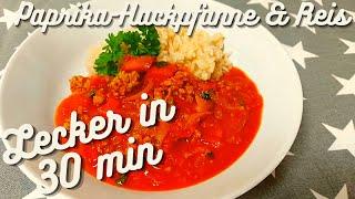 Paprika - Hackpfanne mit Reis