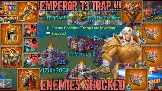 lords mobile: EMPEROR T3 RALLY TRAP DESTROYS KINGDOM AFTER KINGDOM! LEADS ARE SHOCKED  