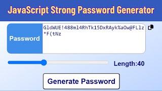 JavaScript Random Password Generator