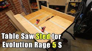 Table saw Sled for Evolution Rage 5-S