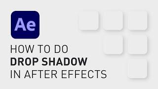 How to do drop shadow in After Effects