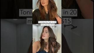 How to tone your hair at home #wella #brownhair #haircolor #shorts