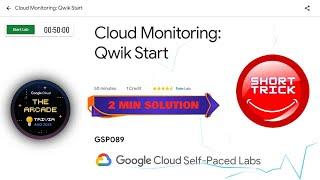 Cloud Monitoring: Qwik Start || #GSP089 | #studyjam #shorttrick