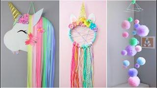 DIY room decor UNICORN wall hanging / EASY ideas for Girls room organization / korean diy room decor