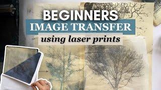 Beginners image transfer using a gelli plate and laser photocopies