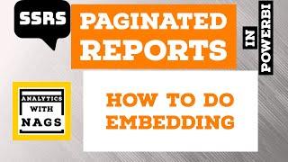 Embed Paginated Reports in Power BI Desktop Reports (15/20) | SSRS Tutorial