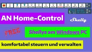 Shelly Geräte am PC steuern und verwalten mit AN Home-Control Software. Kostenlos!