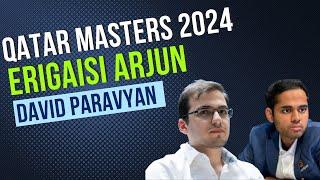 Qatar Masters 2024 – Erigaisi Arjun vs. David Paravyan | Round 6 | Chess for Kids