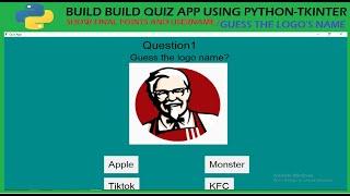 Build a quiz app using python-tkinter