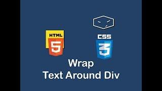 wrap text around div with html and css