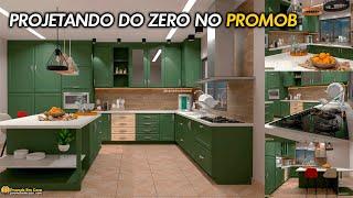 AULÃO PROMOB COMPLETO PROJETANDO COZINHA PASSO A PASSO Curso Promob em Casa