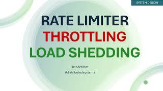 Rate Limiting vs Load Shedding || Rate Limiting vs Throttling vs Load Shedding | System Design
