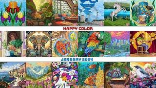 ASMR Coloring - HappyColor - January 2024