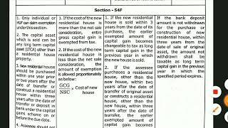 Capital gain exemption U/S 54F b.com 6th sem, Capital gain , income tax , Bangalore university