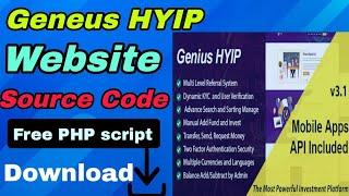 Setup Your Hyip investment Website ll geneus Hyip source Code 