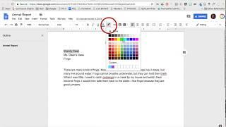 Google Docs - Fonts (style, size, color)