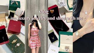 vlog  my luxury jewelry & shop with me  cartier, VCA, bulgari, rolex, dior  philippines