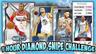 NBA2K20 - 1 HOUR DIAMOND SNIPE CHALLENGE - INSANE AMOUNT OF SNIPES+MT MADE -  BUDGET SNIPE FILTER!!!