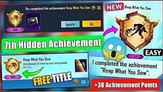 Easyway To Complete (Reap What You Sow) Hide Achievement | Complete Hidden Achievement PUBG / BGMI