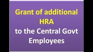 Additional HRA To Central Government Employees