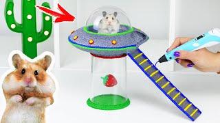 Making Real UFO for Hamster / 3D Pen Diy House