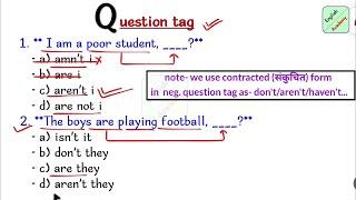 question tag practice set for Adre and all competitive exams #englishacademybydeepakkr #ssc #chsl