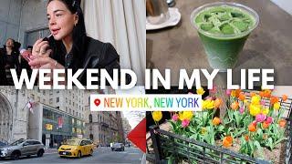 WEEKEND IN MY LIFE LIVING IN NEW YORK CITY: saie beauty master class, half marathon prep, much more!