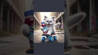 Skateboarding kitty  #ai #aistorytelling #cat #catlovers #kitty #kitten