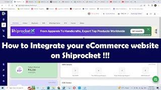 How to Integrate your eCommerce website on Shiprocket !!!