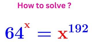 Brazil | Math Olympiad Exponential Challenge | How to Simplify Logarithims | Lambert W Function