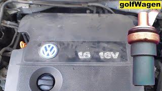 VW Golf 4 1.6 Coolant temperature sensor replacement