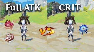 Shenhe Full ATK Build vs CRIT Build!! which is the best? Gameplay COMPARISON!!!