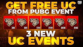 Get Free UC From Events | Free 350, 1000, 4000 UC |PUBG Mobile Free UC Event