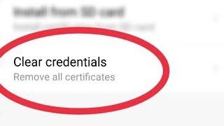 Clear credentials Remove all certificates Storage || Encryption & credentials In Redmi Note 5 Pro