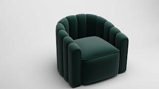 Arm chair modeling  in 3ds max #3ds #vray #3dsmax