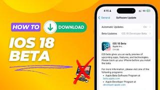 How to download IOS 18 developer beta on iphone without computer