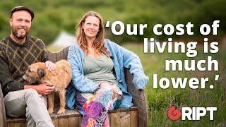 Young family living sustainably in the Irish countryside