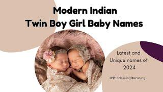 Modern Indian twin baby boy girl baby names #babynames #babynamesuggestions