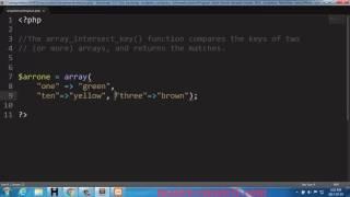 PHP array intersect key Function