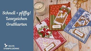 Lesezeichen Grusskarte / Ikonische Motive / Dekorativer Schlitten / Exclusive Online / Stampin`Up!