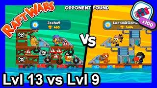 How to play Raft Wars Multiplayer - Lvl13 vs Lvl9 - poki.com