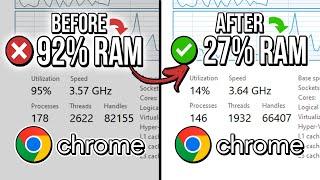 CHROME: HOW TO OPTIMIZE FOR LESS RAM USAGE AND MORE PERFORMANCE | Reduce Memory Usage in Chrome ️